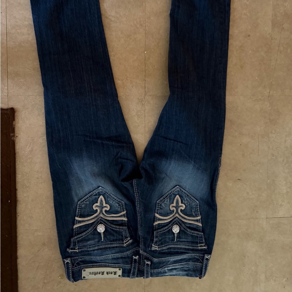 Rock Revival Dark Blue Straight Leg Jeans